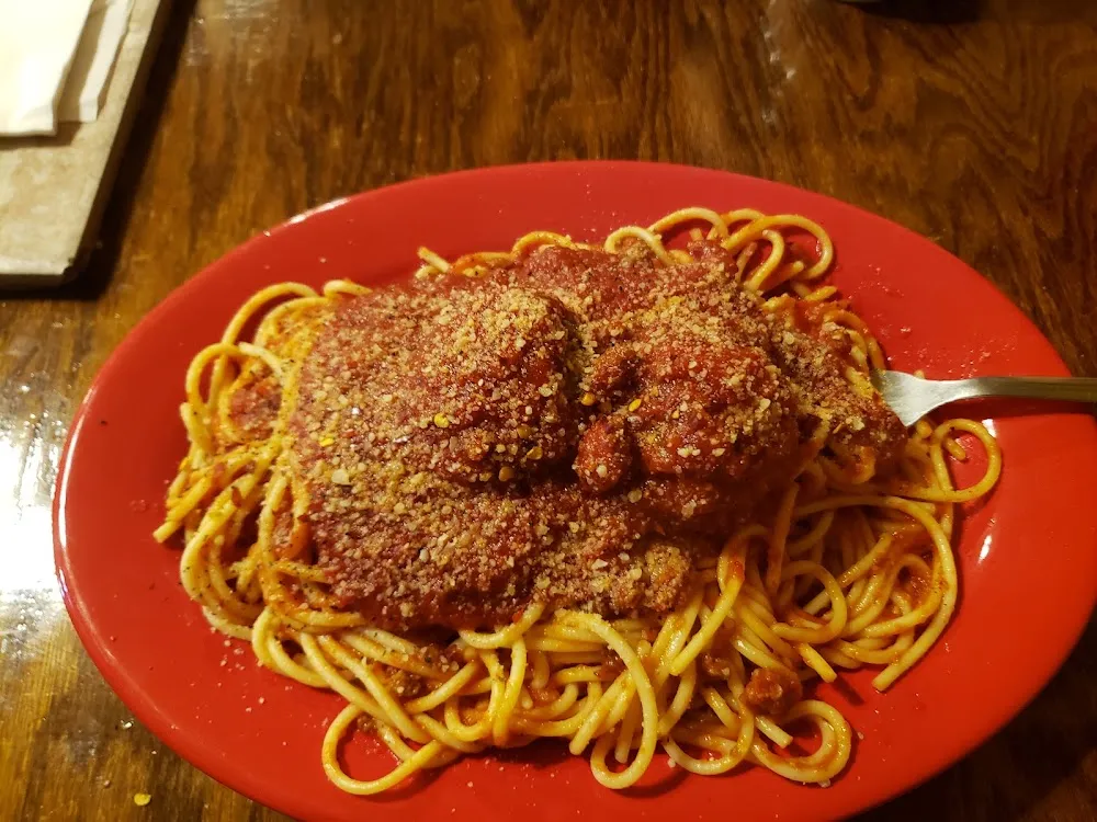 Veal Parmesan Served with Spaghetti